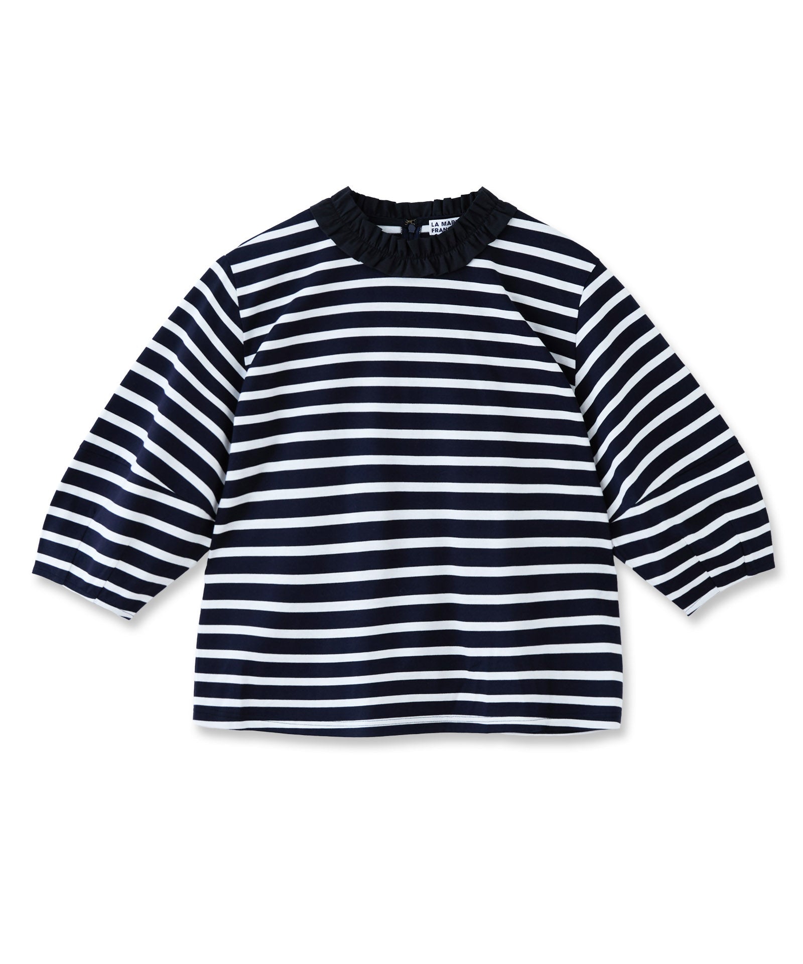 極美品 マリンフランセーズ 丸襟 ドットポプリンシャツ ネイビー 近年 F マリンフランセーズ ｜LA MARINE FRANCAISE 公式オンラインストア