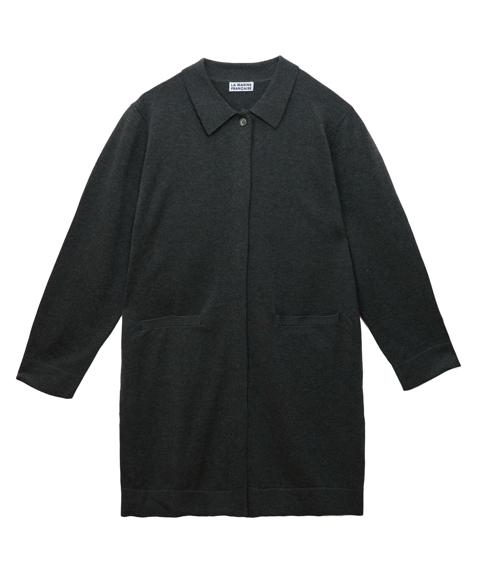 ポロネックロングカーディガン