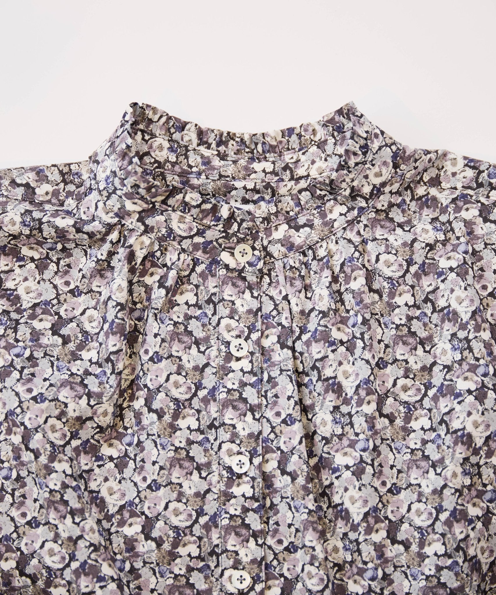 リバティプリントフリルブラウス