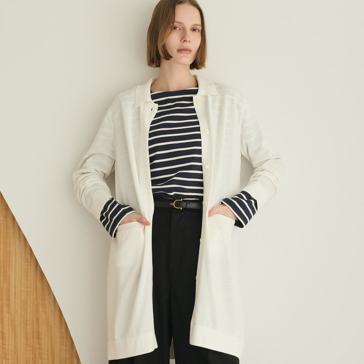 ポロネックロングカーディガン — LA MARINE FRANCAISE