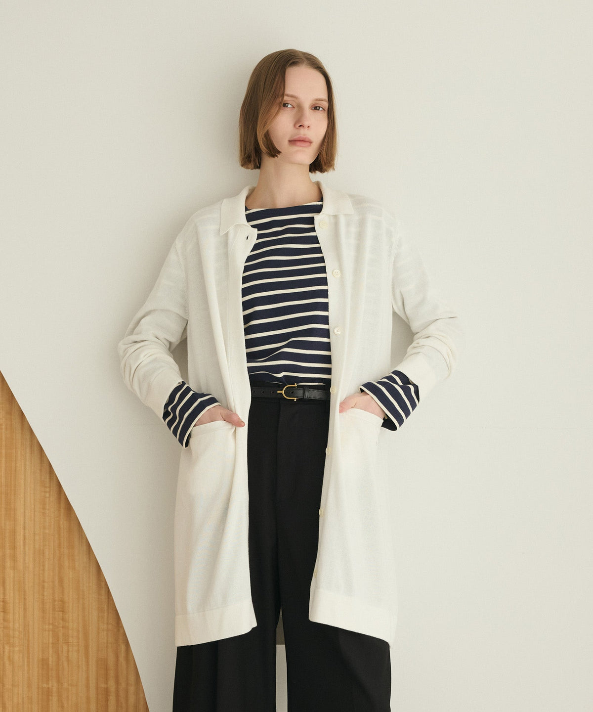 ポロネックロングカーディガン — LA MARINE FRANCAISE ポロネックロングカーディガン — LA MARINE FRANCAISE