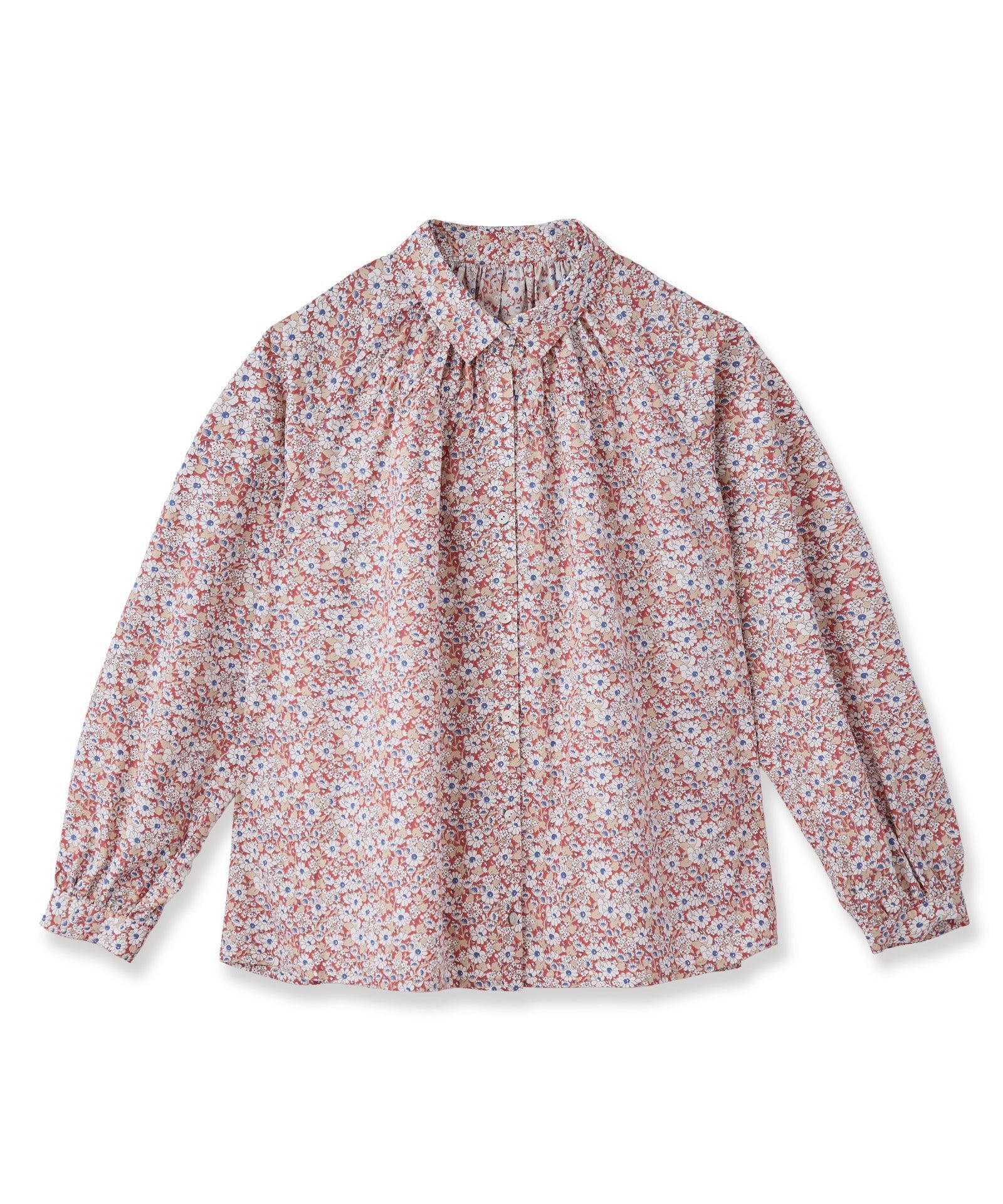 リバティプリントシャーリングブラウス