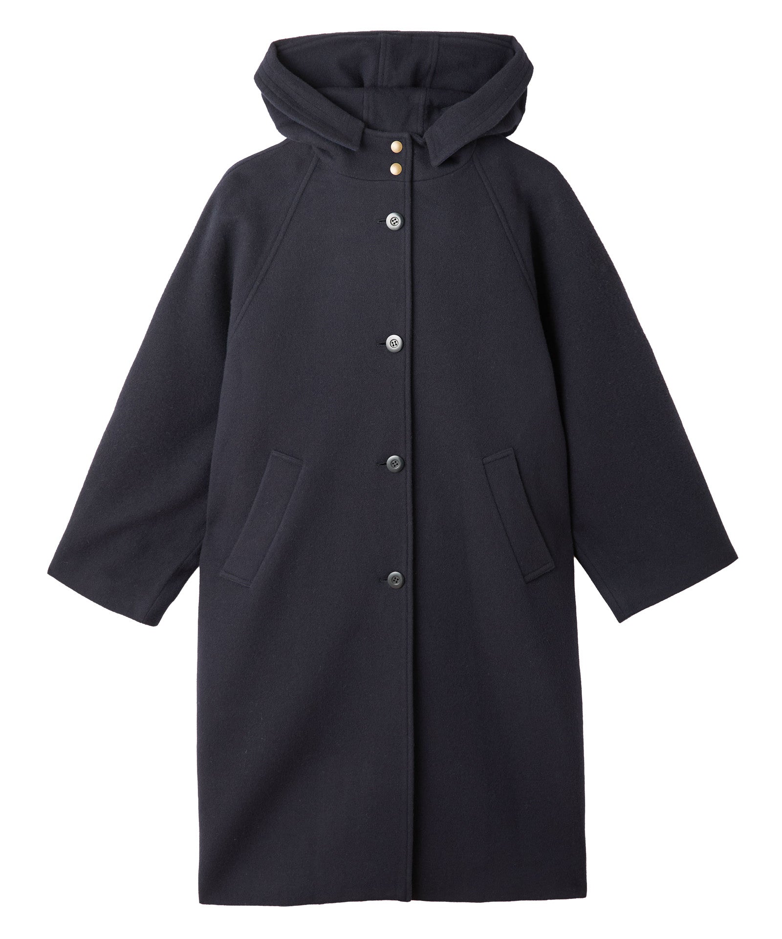 ウールビーバーフードロングコート