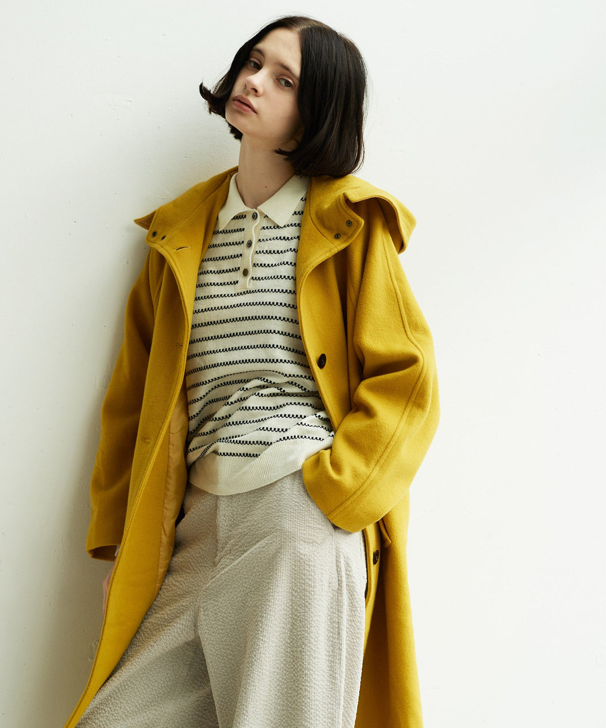 ウールビーバーフードロングコート — LA MARINE FRANCAISE