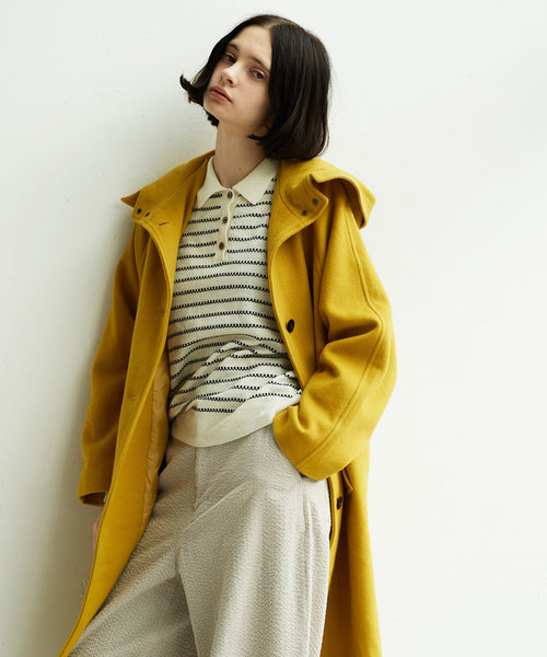 ウールビーバーフードロングコート