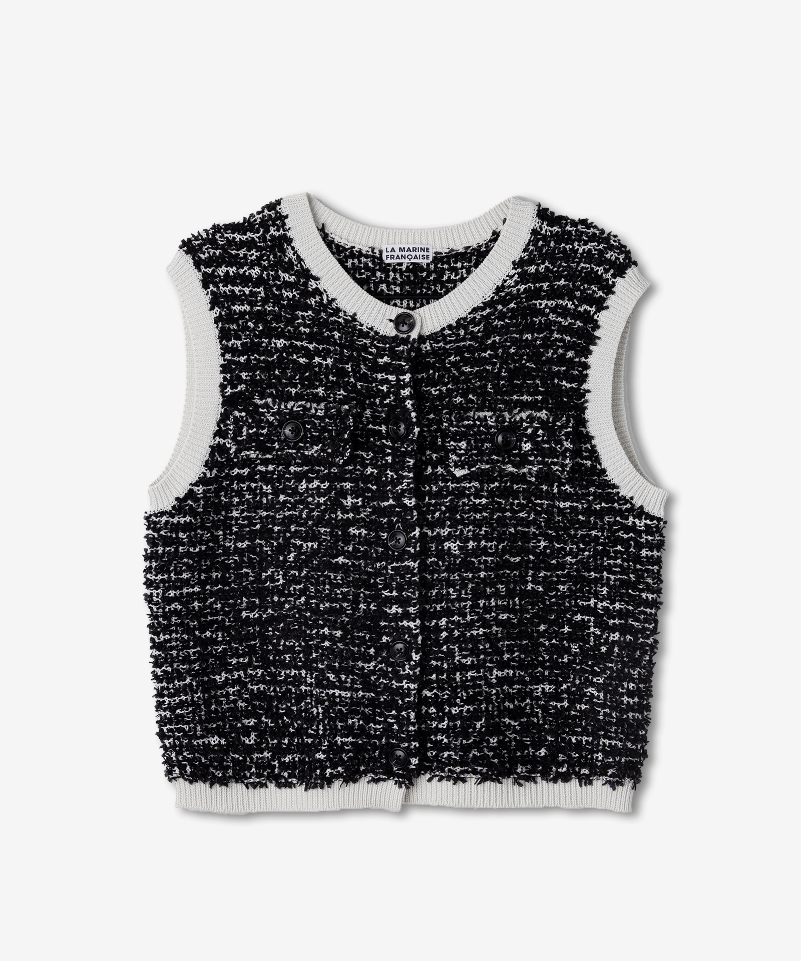 テープヤーンクルーネックベスト