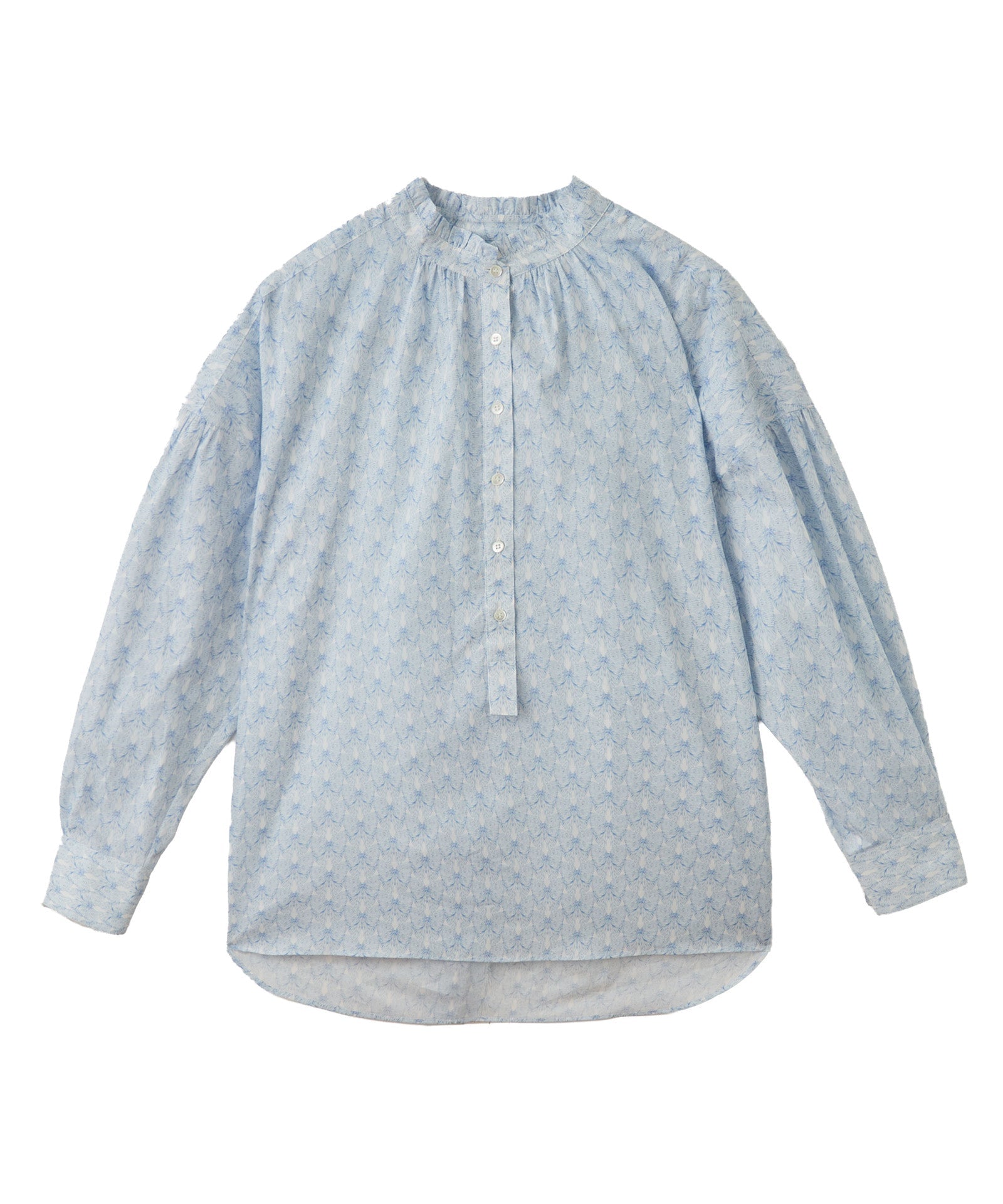 リバティプリントフリルブラウス