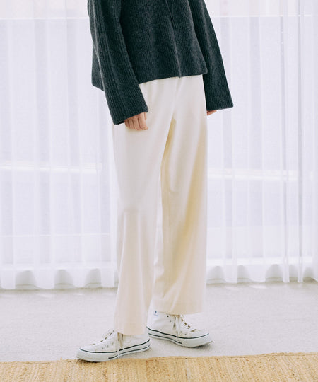 裏起毛イージーストレートパンツ