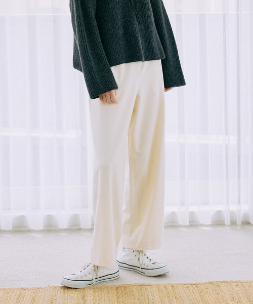 裏起毛イージーストレートパンツ