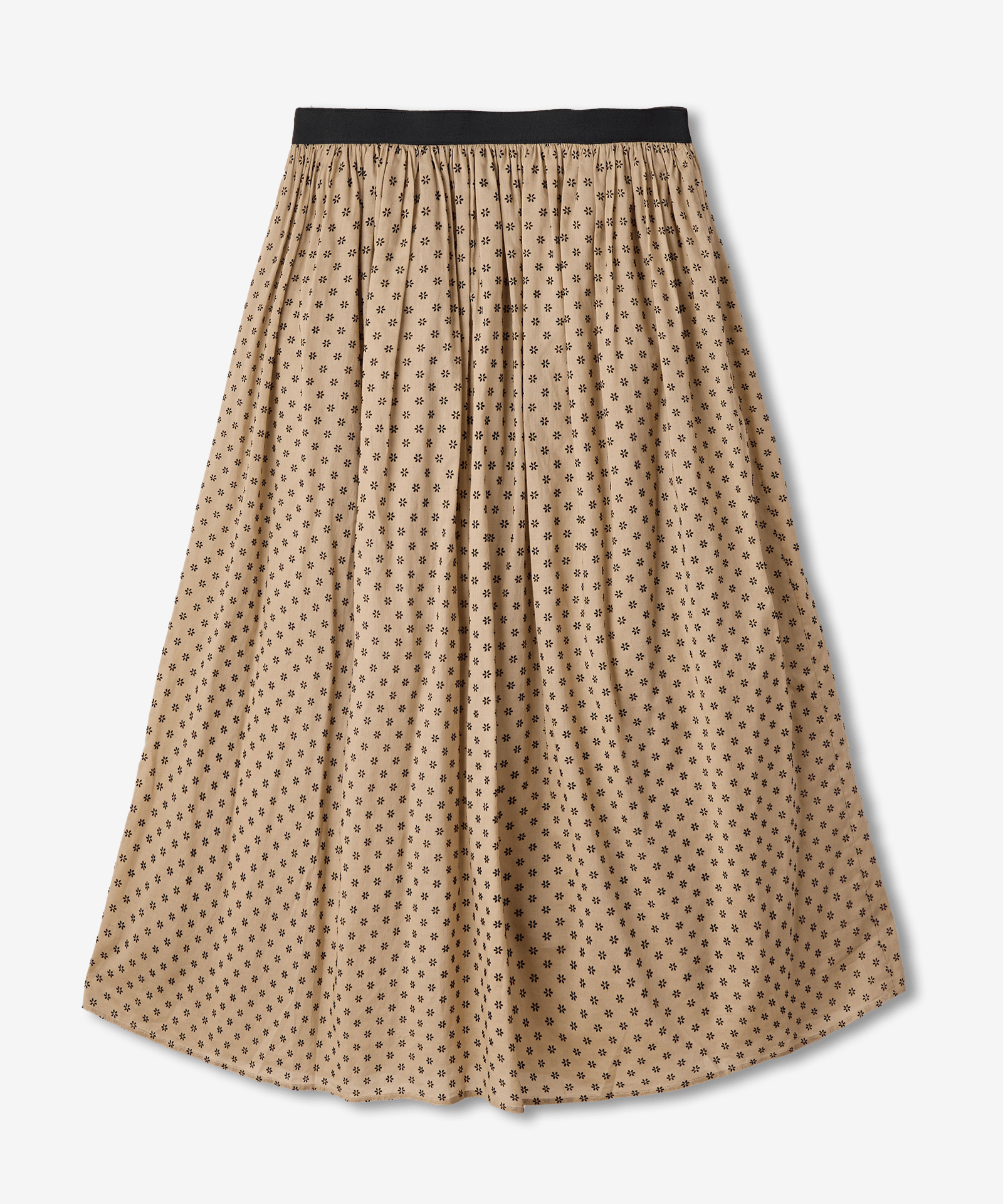 別注フロッキープリントギャザースカート