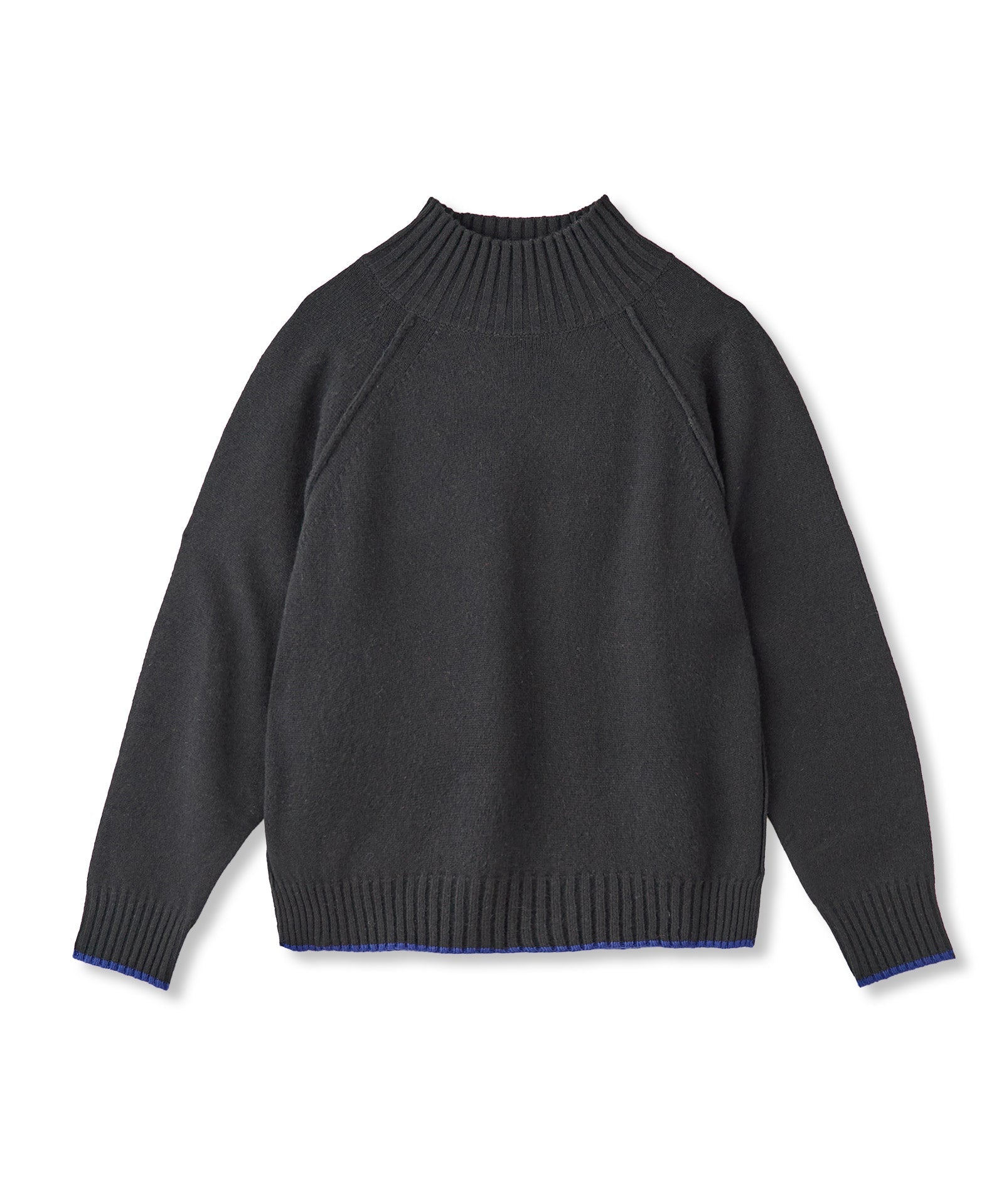 オフタートルバイカラーニット