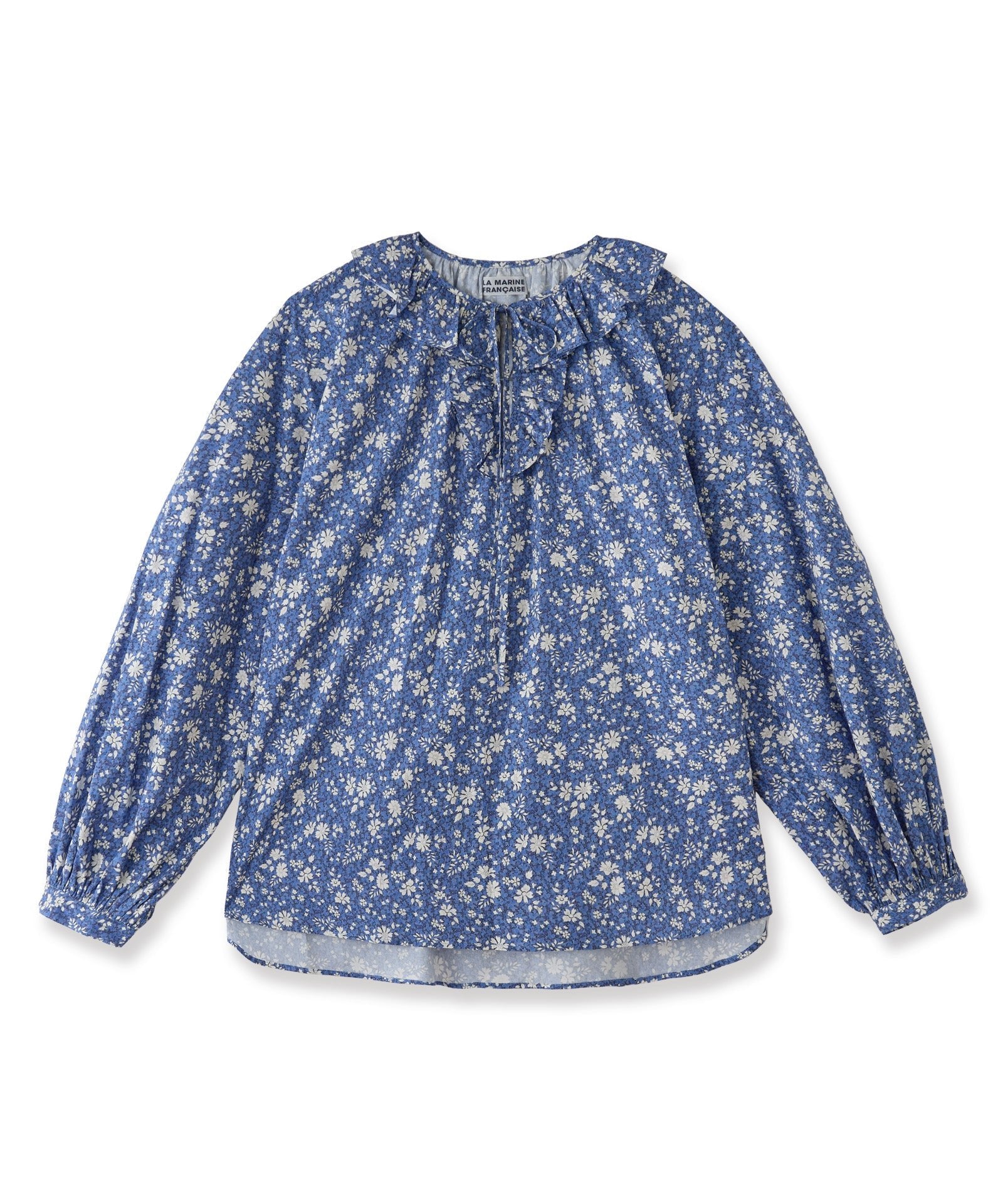 リバティプリントフリルブラウス