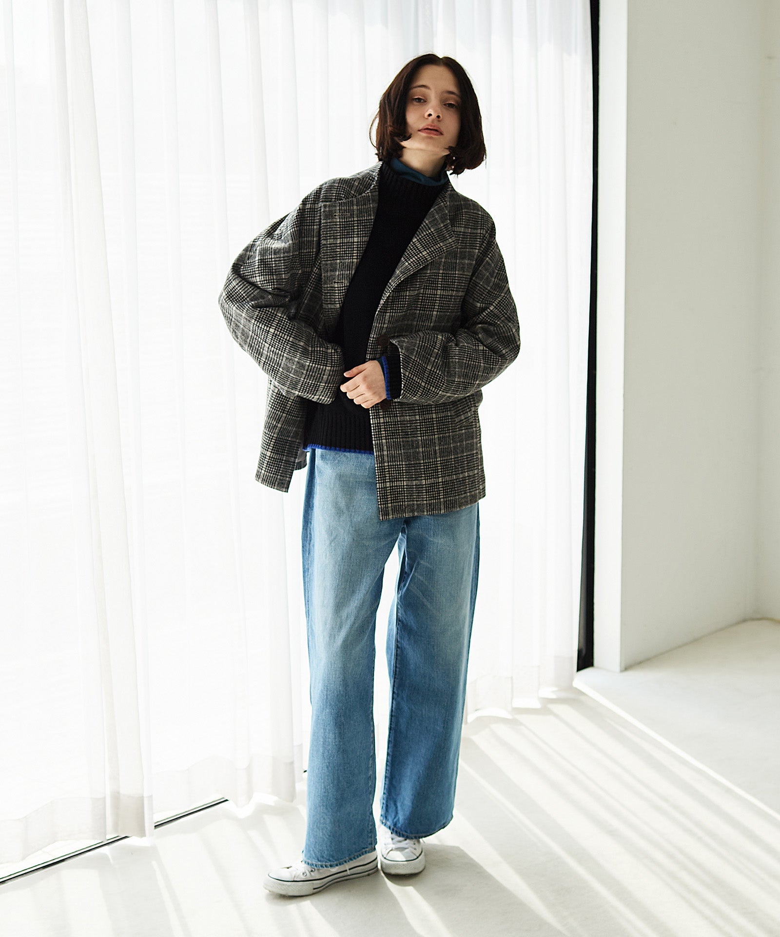 ボトルネックショートコート