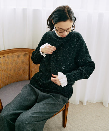 チュールフリルギャザーブラウス