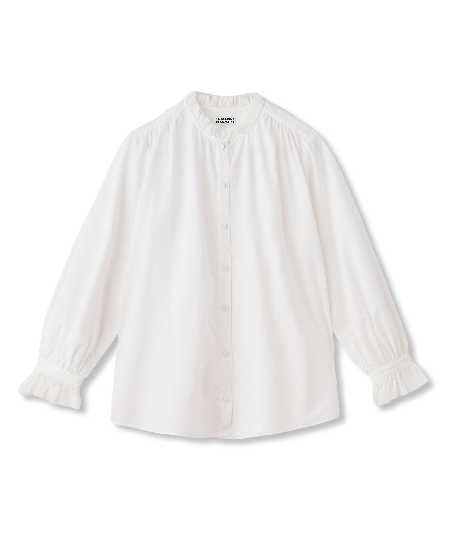 チュールフリルギャザーブラウス