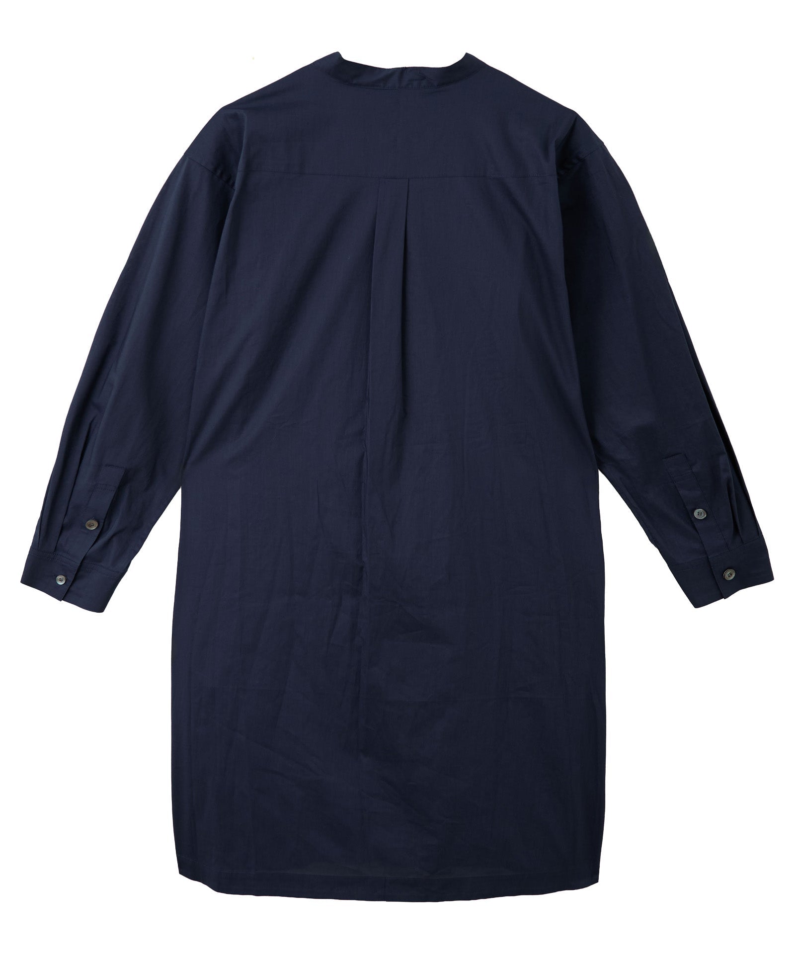 リバティプリントラウンドサイド釦ロングシャツ