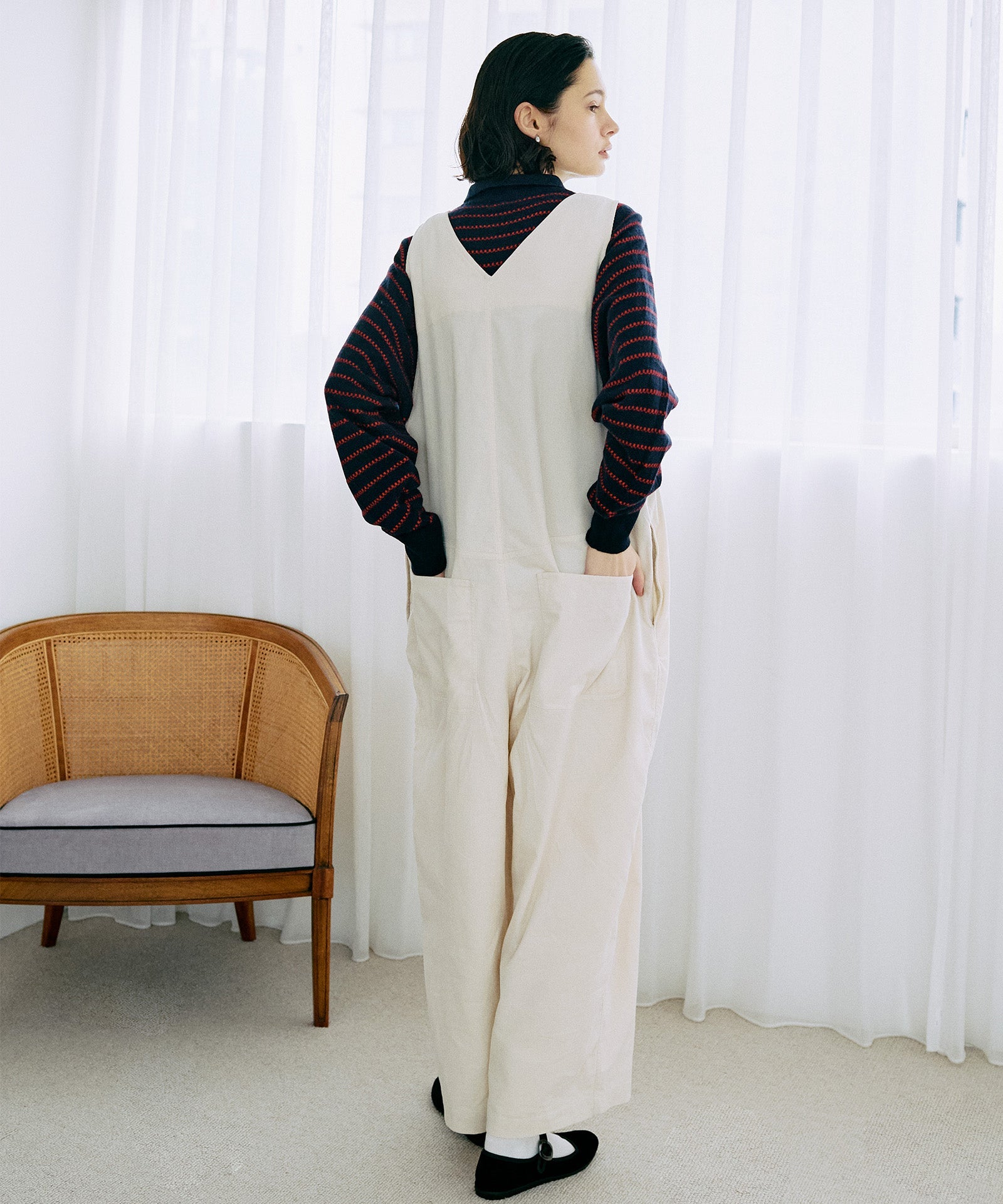 コーデュロイワークサロペット