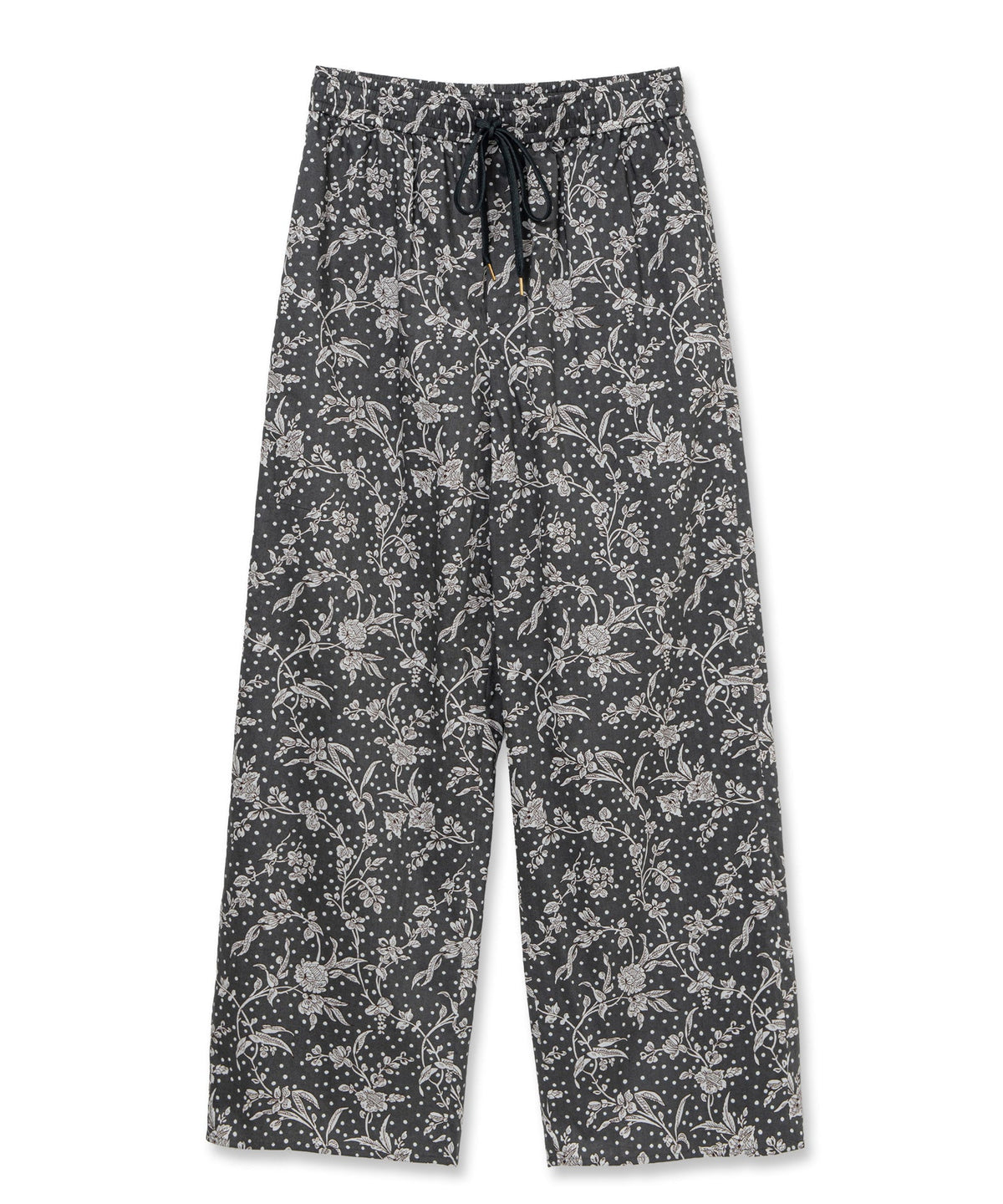 まーる【北欧、暮らしの道具店】リバティプリントのイージーパンツ　Tサイズ ゆったり気分できれい見え」リバティプリントのイージーパンツ