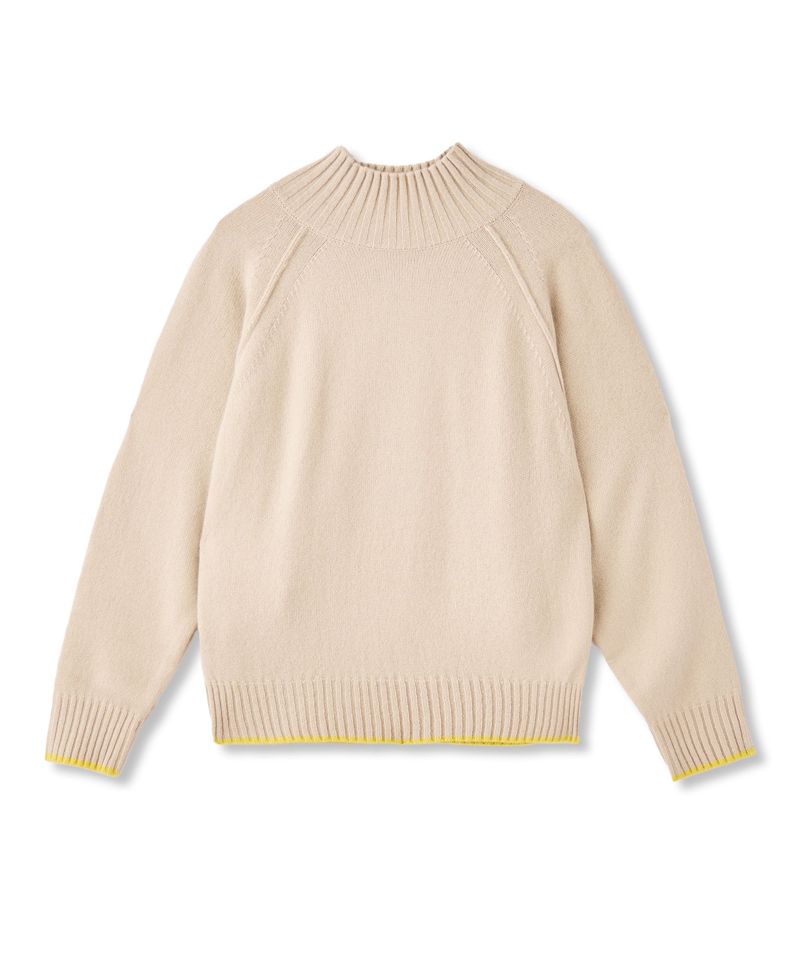 オフタートルバイカラーニット