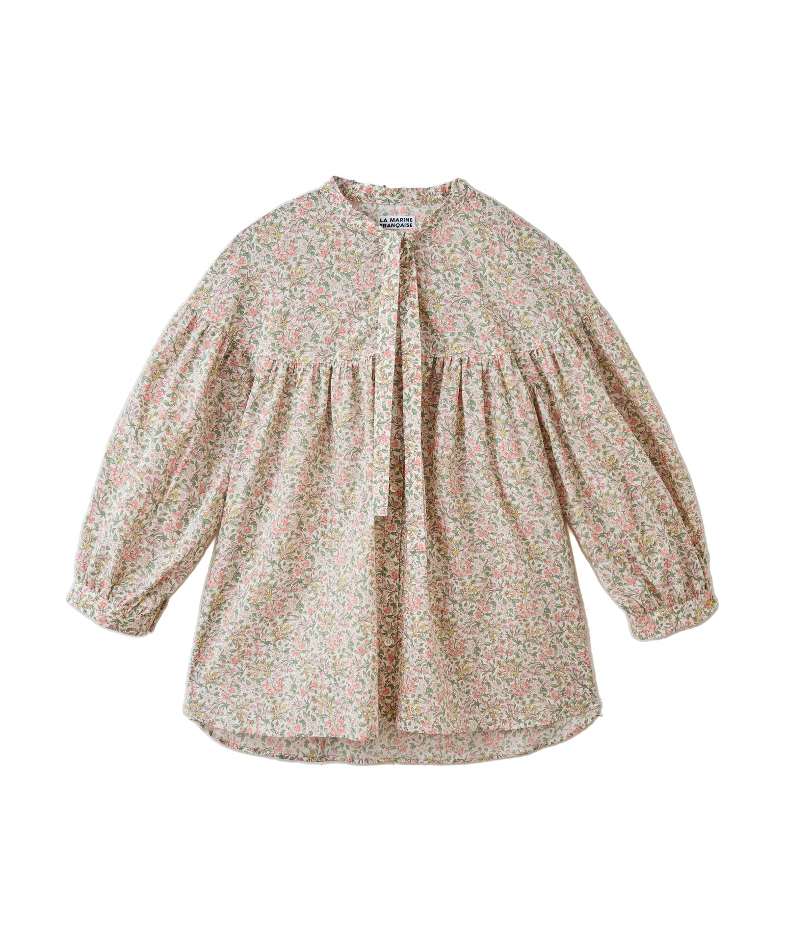 リバティプリントボウタイブラウス