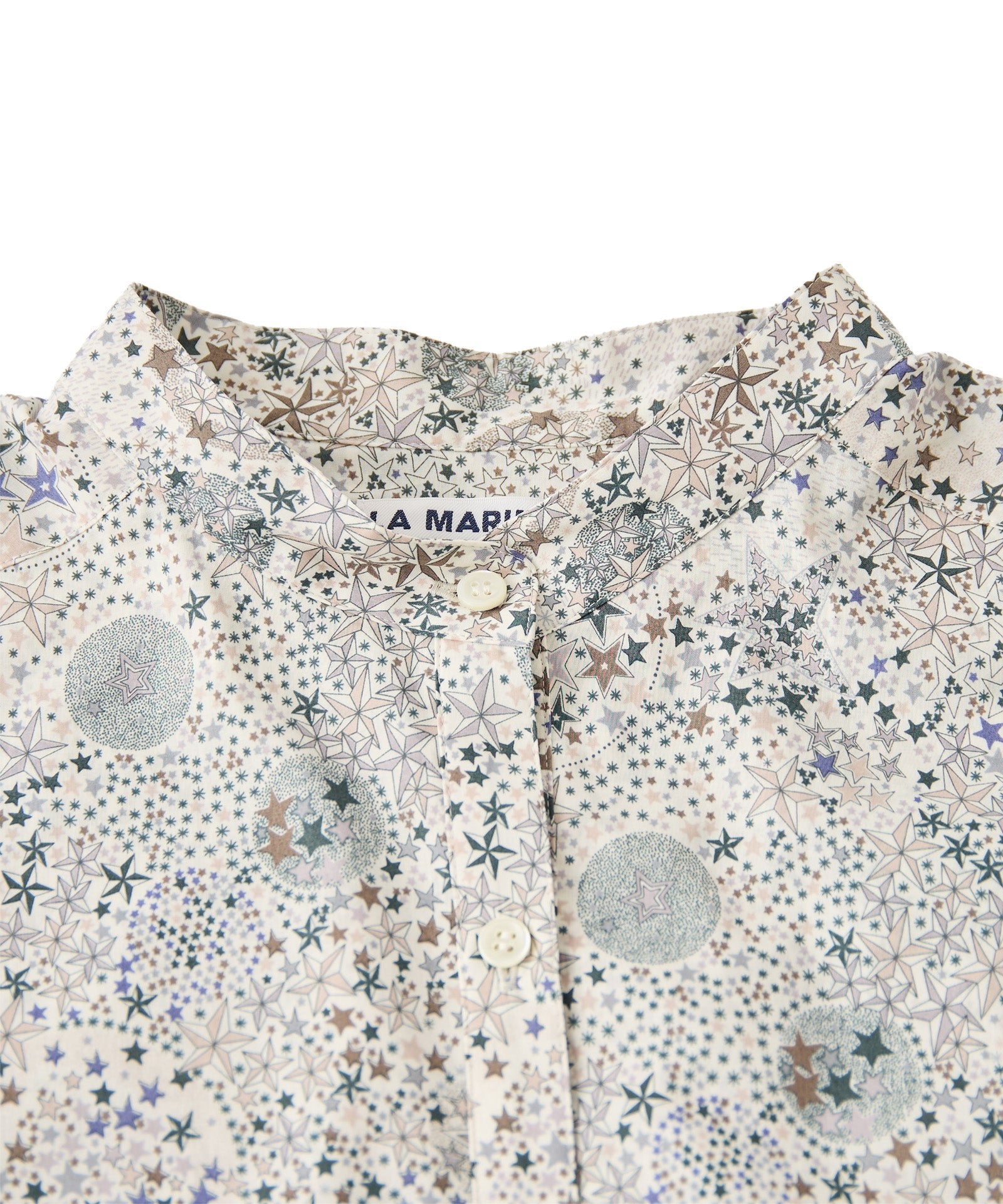 リバティプリントスタンドブラウス