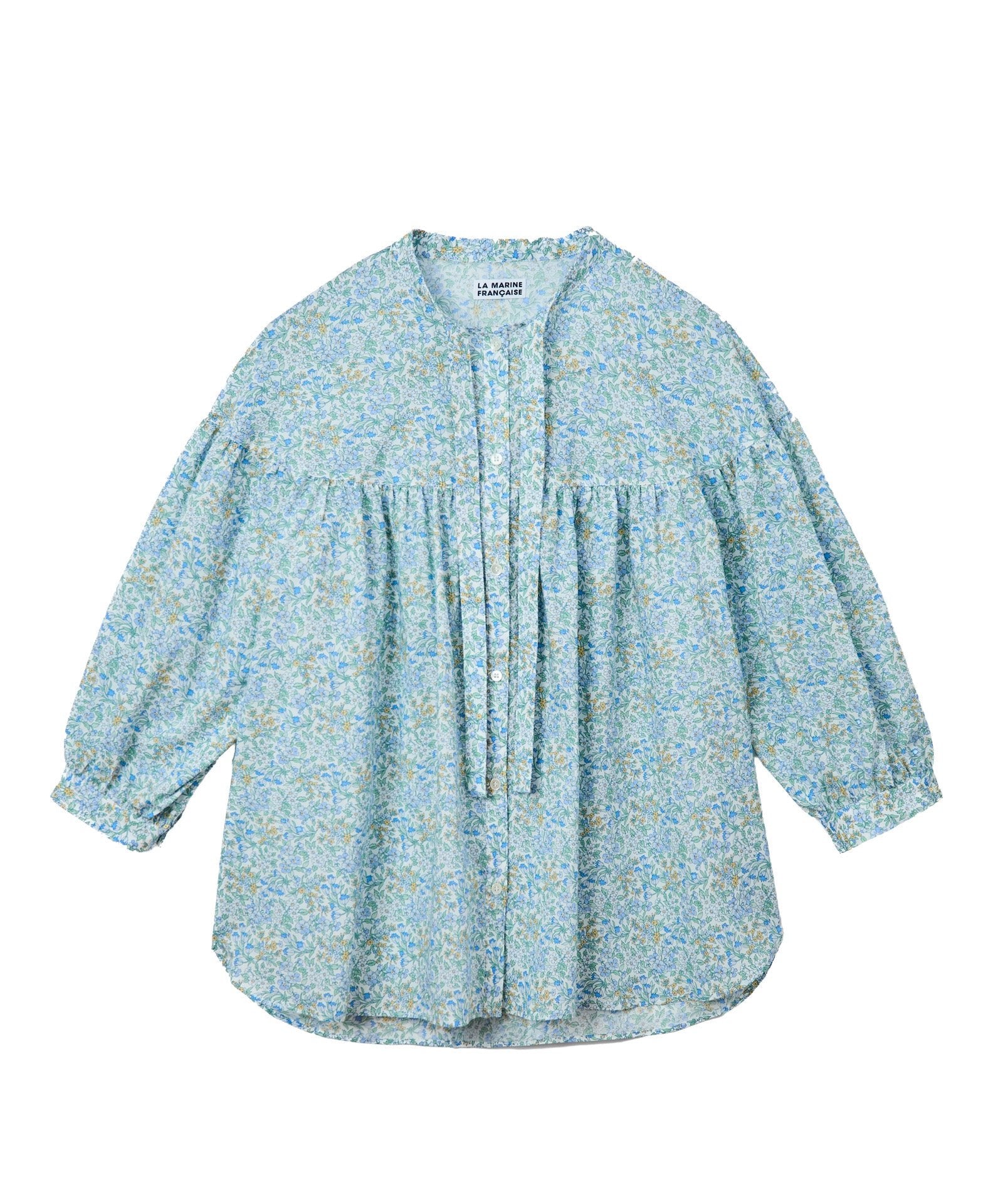 リバティプリントボウタイブラウス