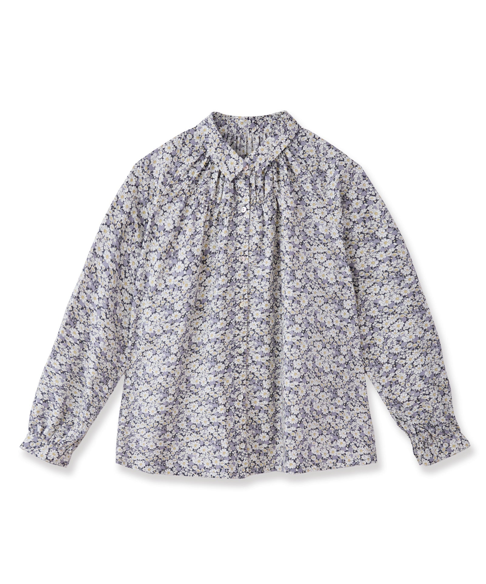 リバティプリントシャーリングブラウス