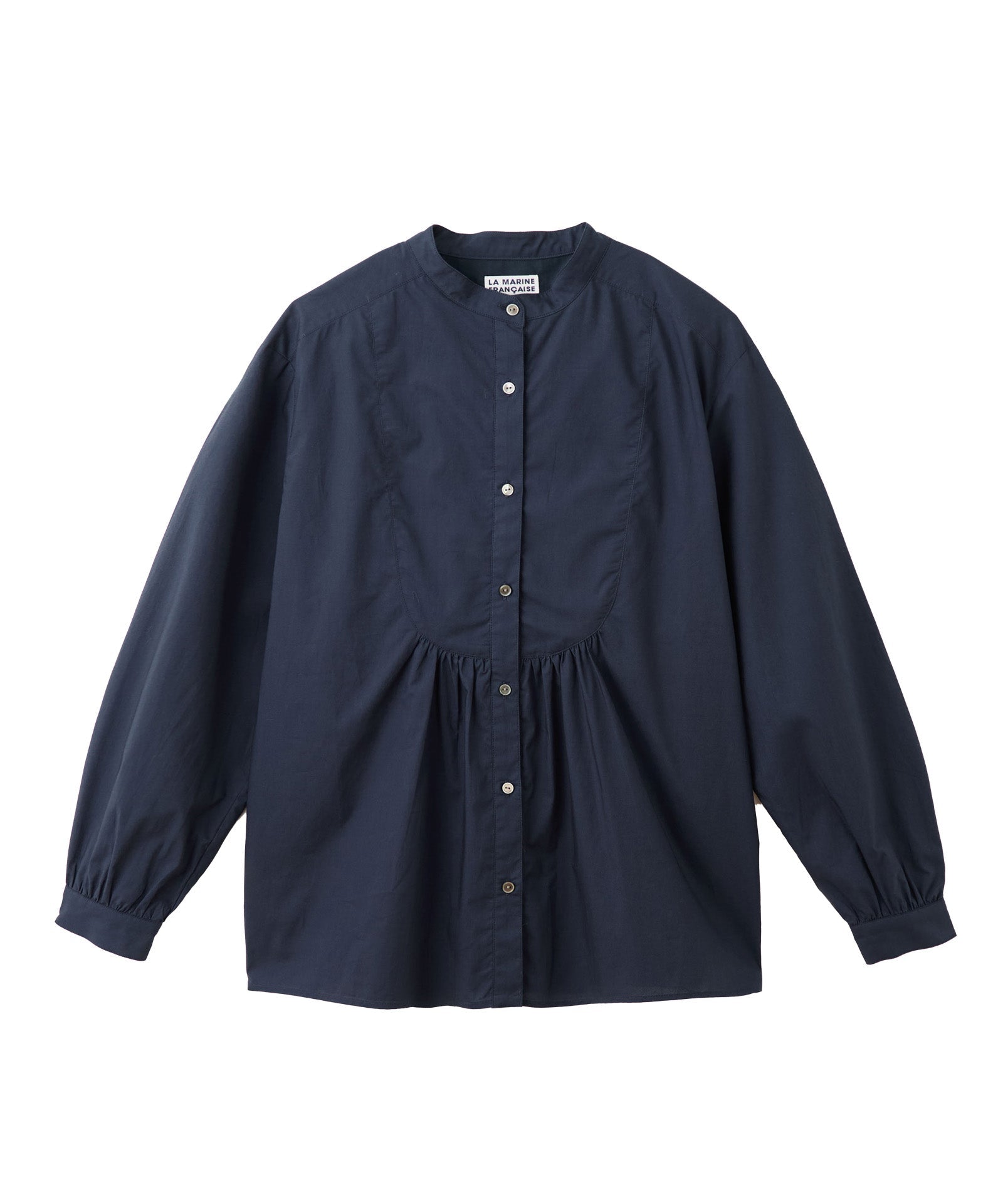 バンドカラーブラウス