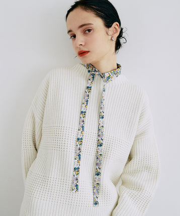 LIBERTYプリントボウタイシャツ