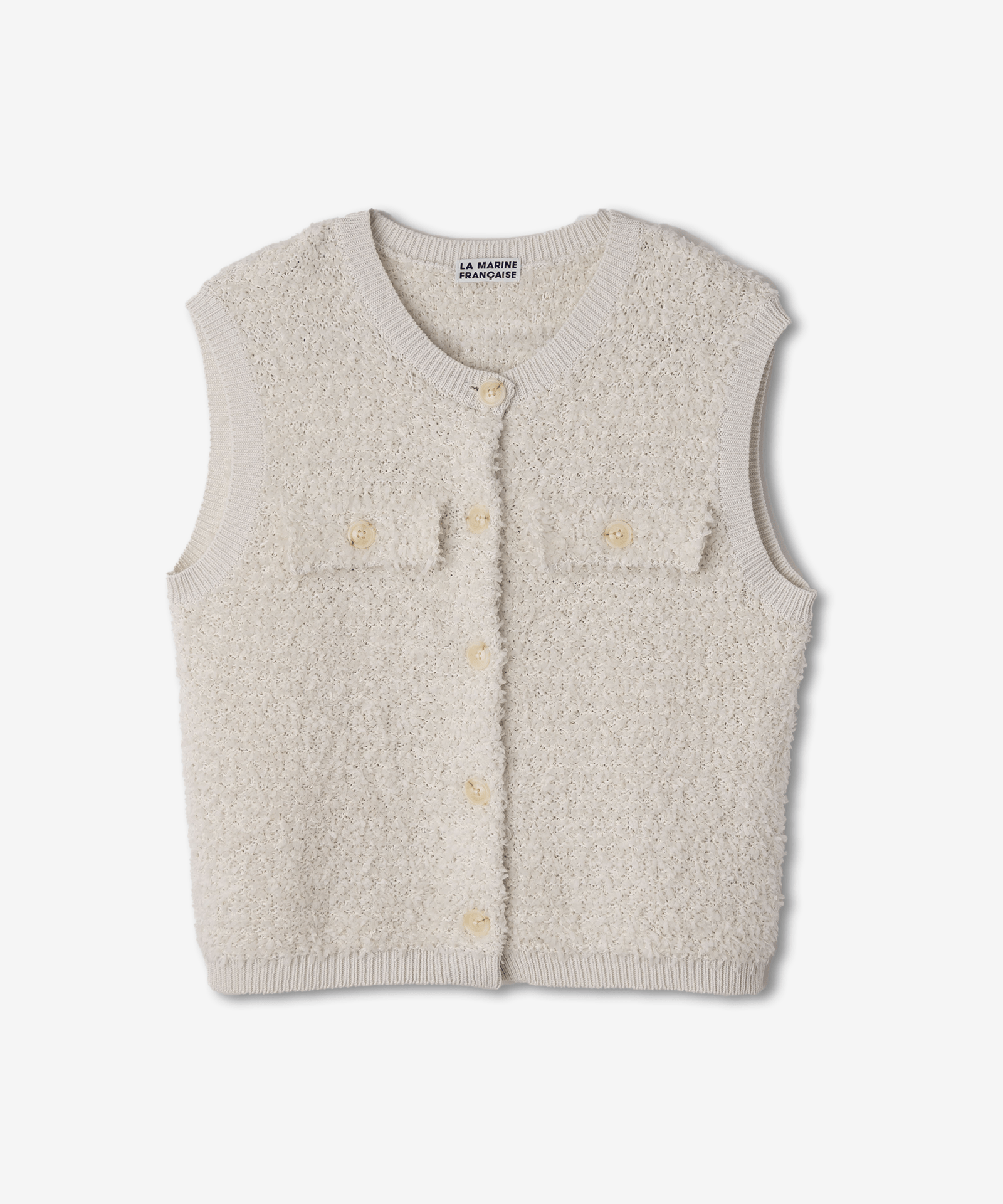 テープヤーンクルーネックベスト