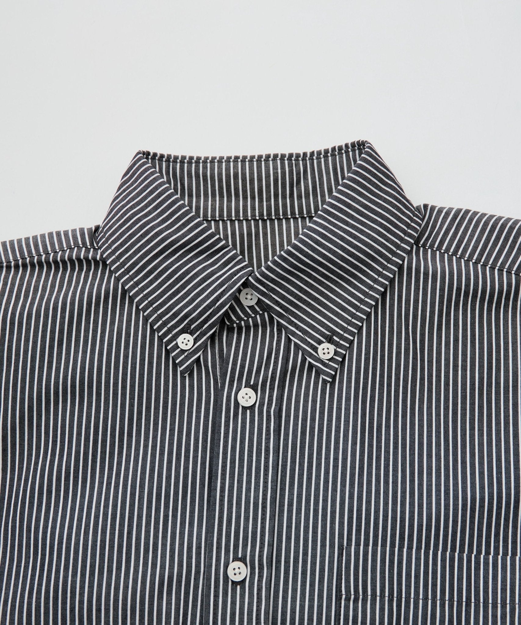 stripe＆checkレギュラーカラーロングシャツ