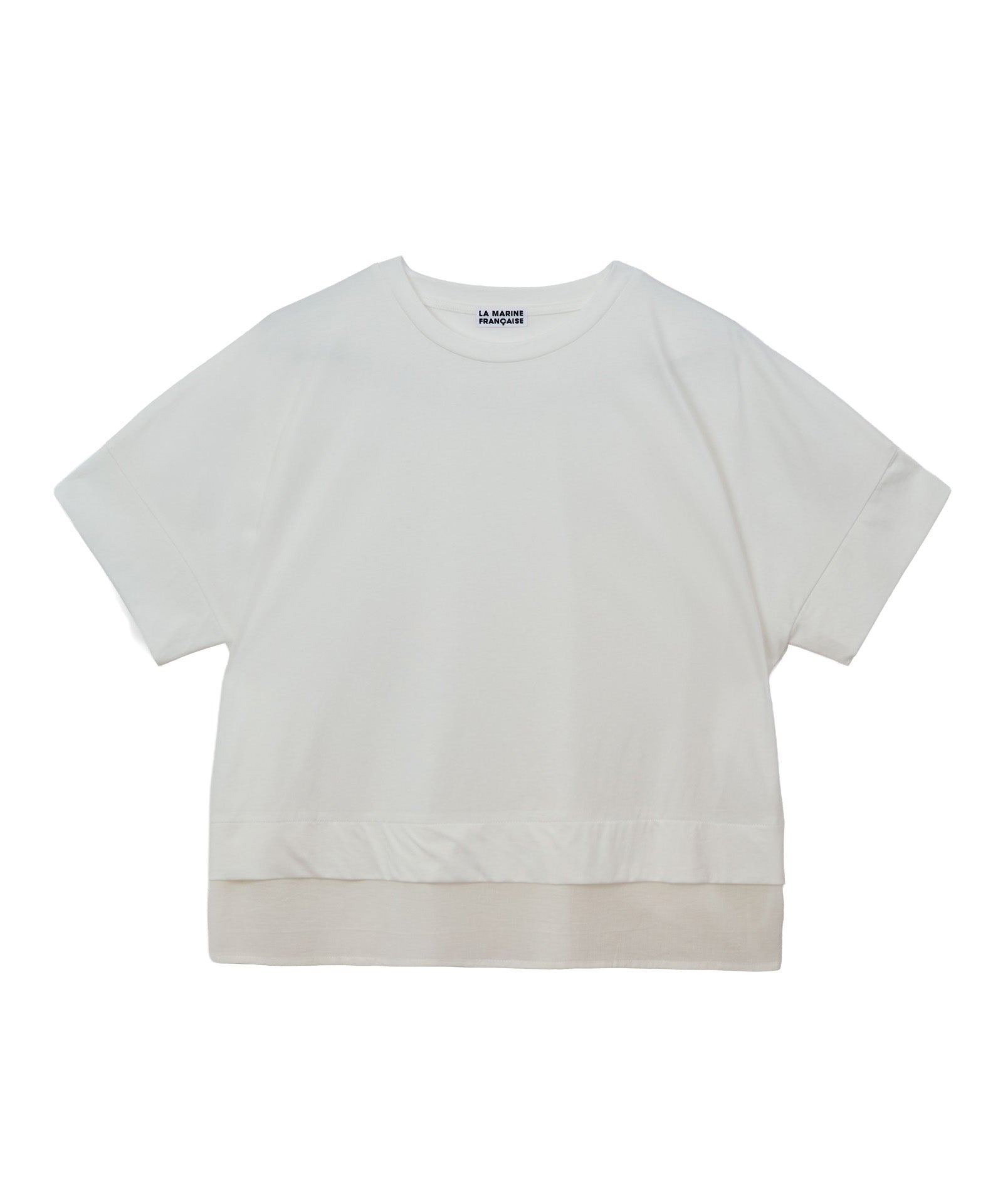 カットソー×布帛コンビTシャツ
