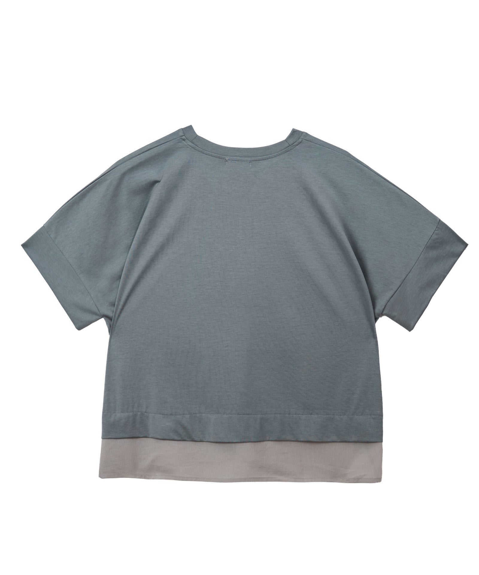 カットソー×布帛コンビTシャツ