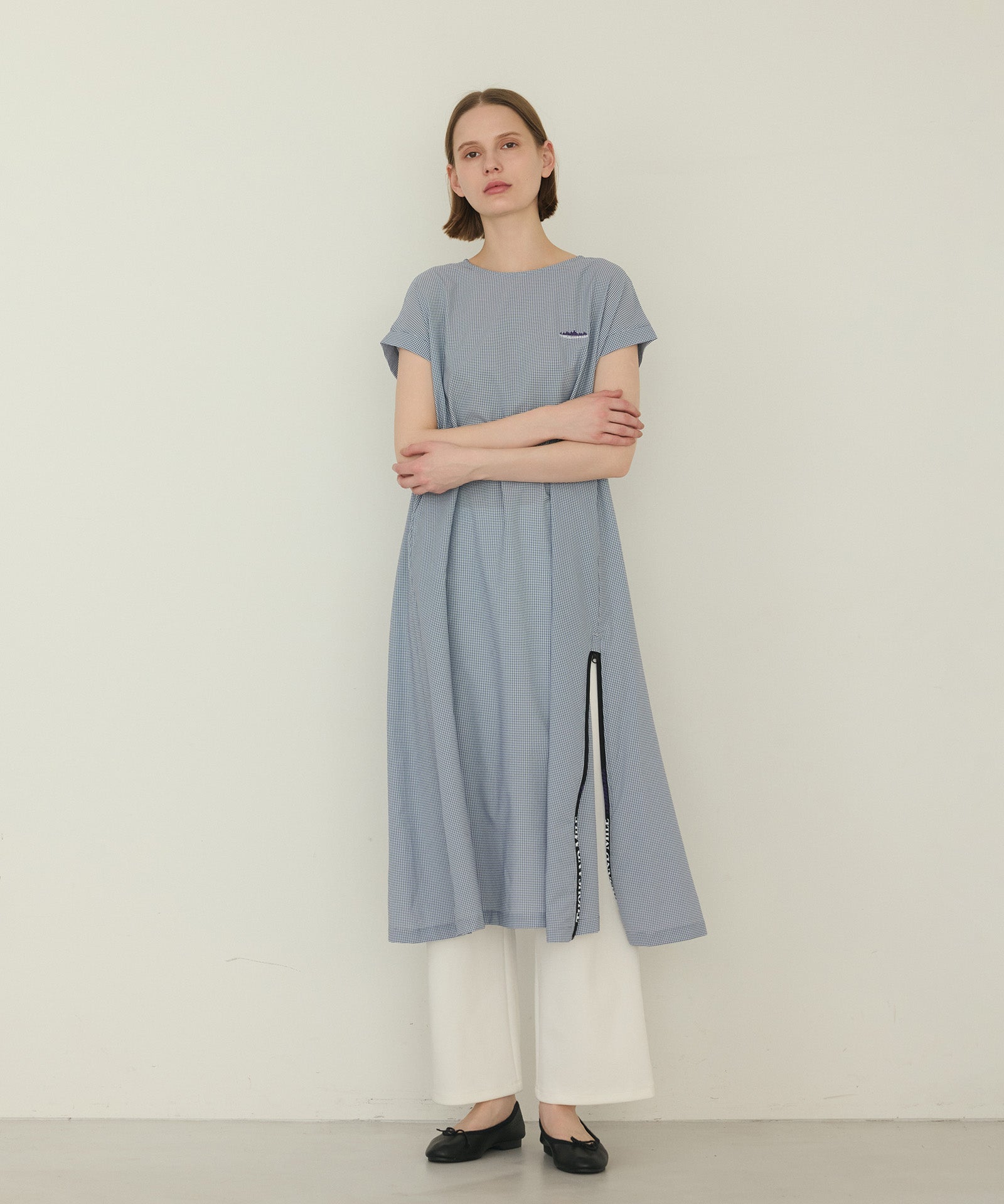【THOUSAND MILE】FRENCH SLEEVE OP HIGH AIR PERMEABILITY CHECK