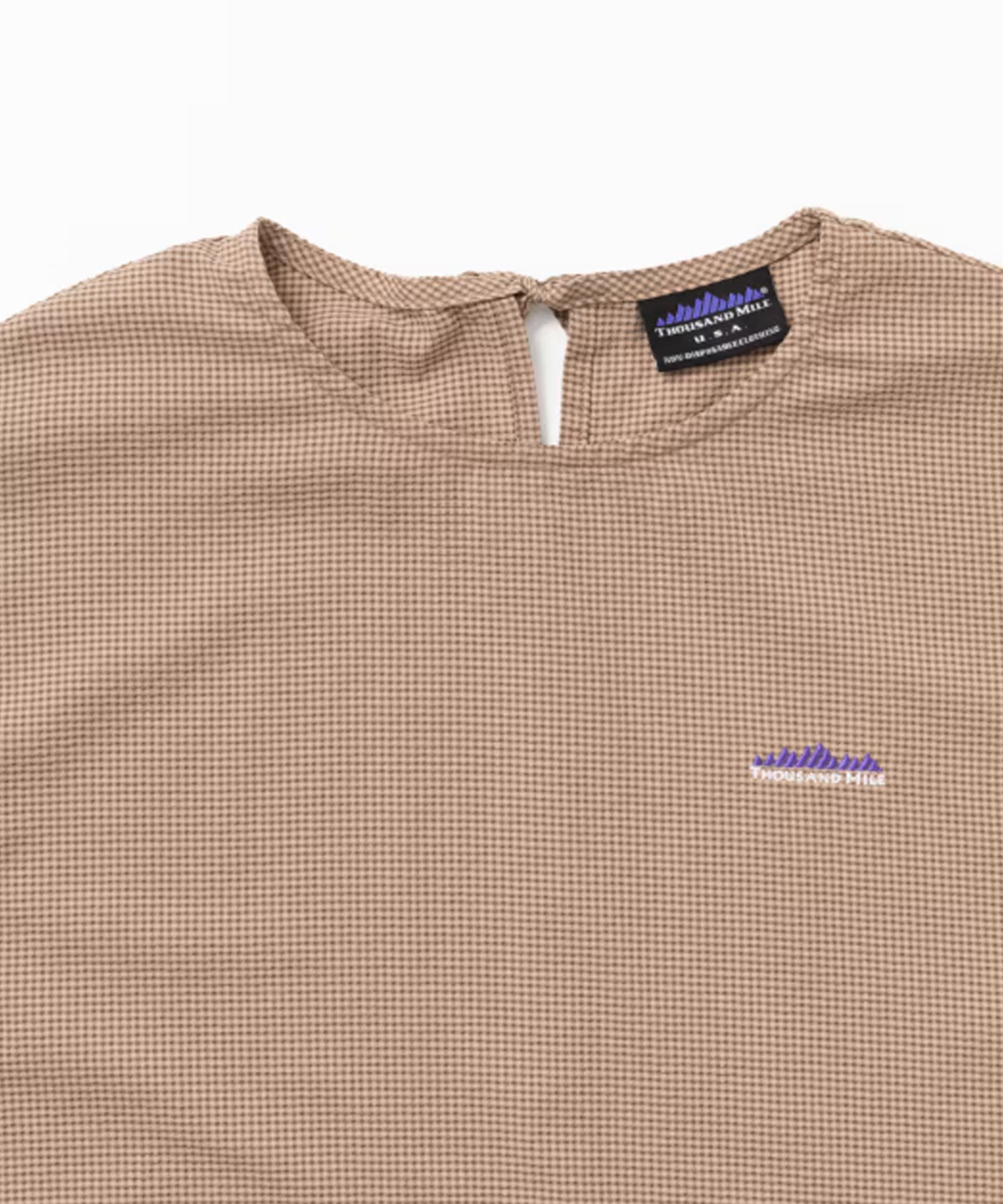 【THOUSAND MILE】FRENCH SLEEVE OP HIGH AIR PERMEABILITY CHECK