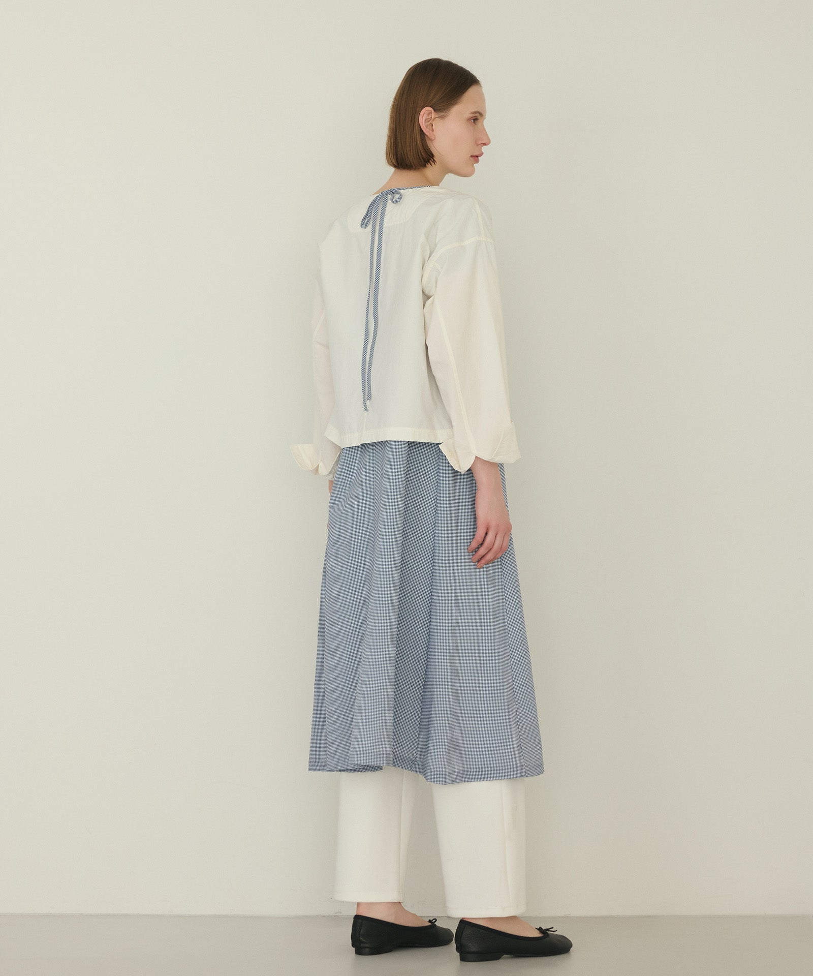 【THOUSAND MILE】FRENCH SLEEVE OP HIGH AIR PERMEABILITY CHECK