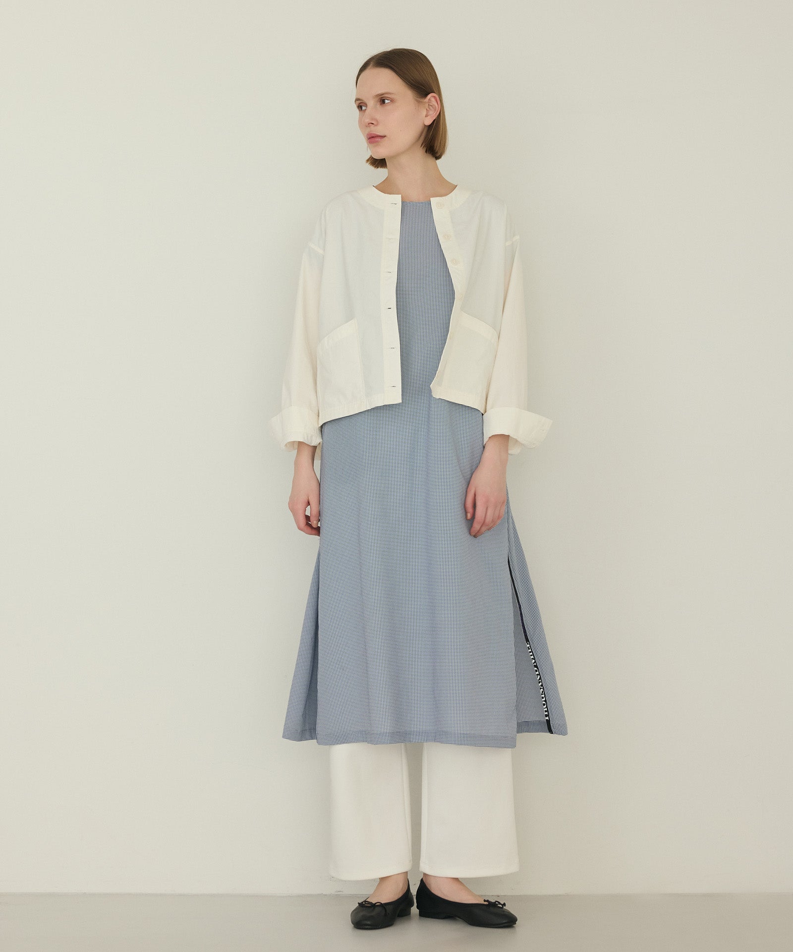 【THOUSAND MILE】FRENCH SLEEVE OP HIGH AIR PERMEABILITY CHECK