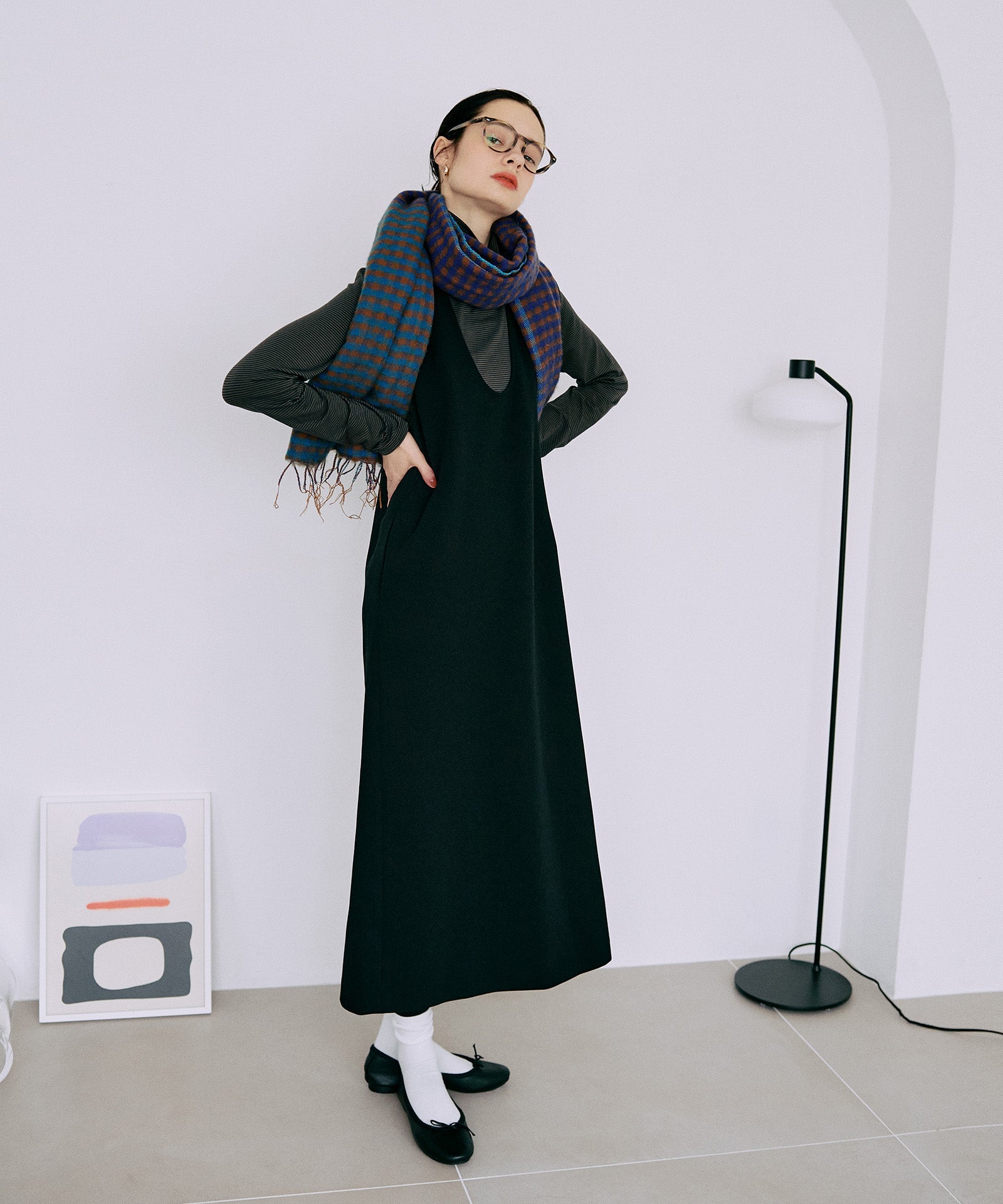 ジャージーUネックジャンスカ