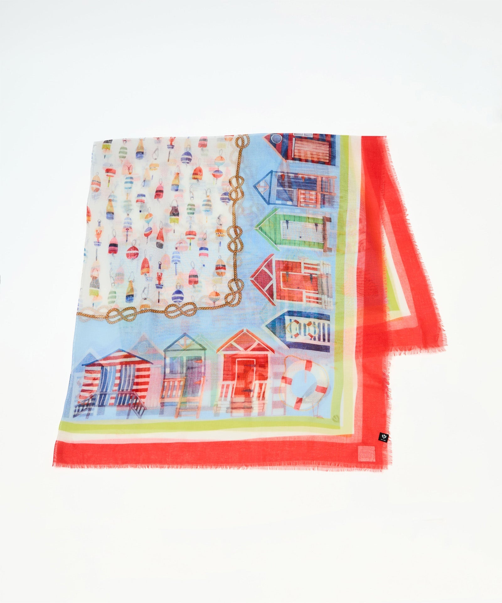 【V.Frass】地図柄大判スカーフ