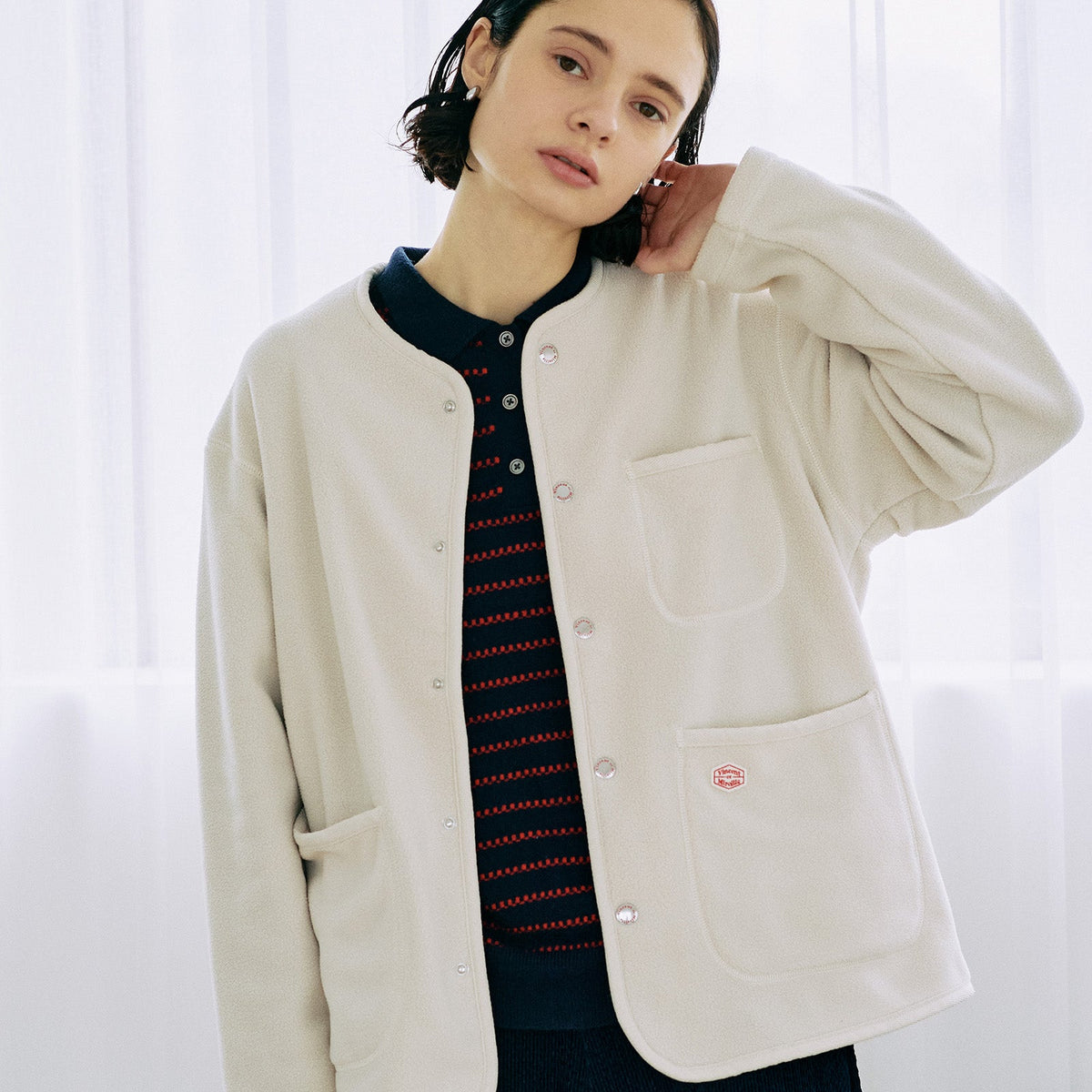 VINCENT ET MIREILLE 】FLEECE CARDIGAN — LA MARINE FRANCAISE