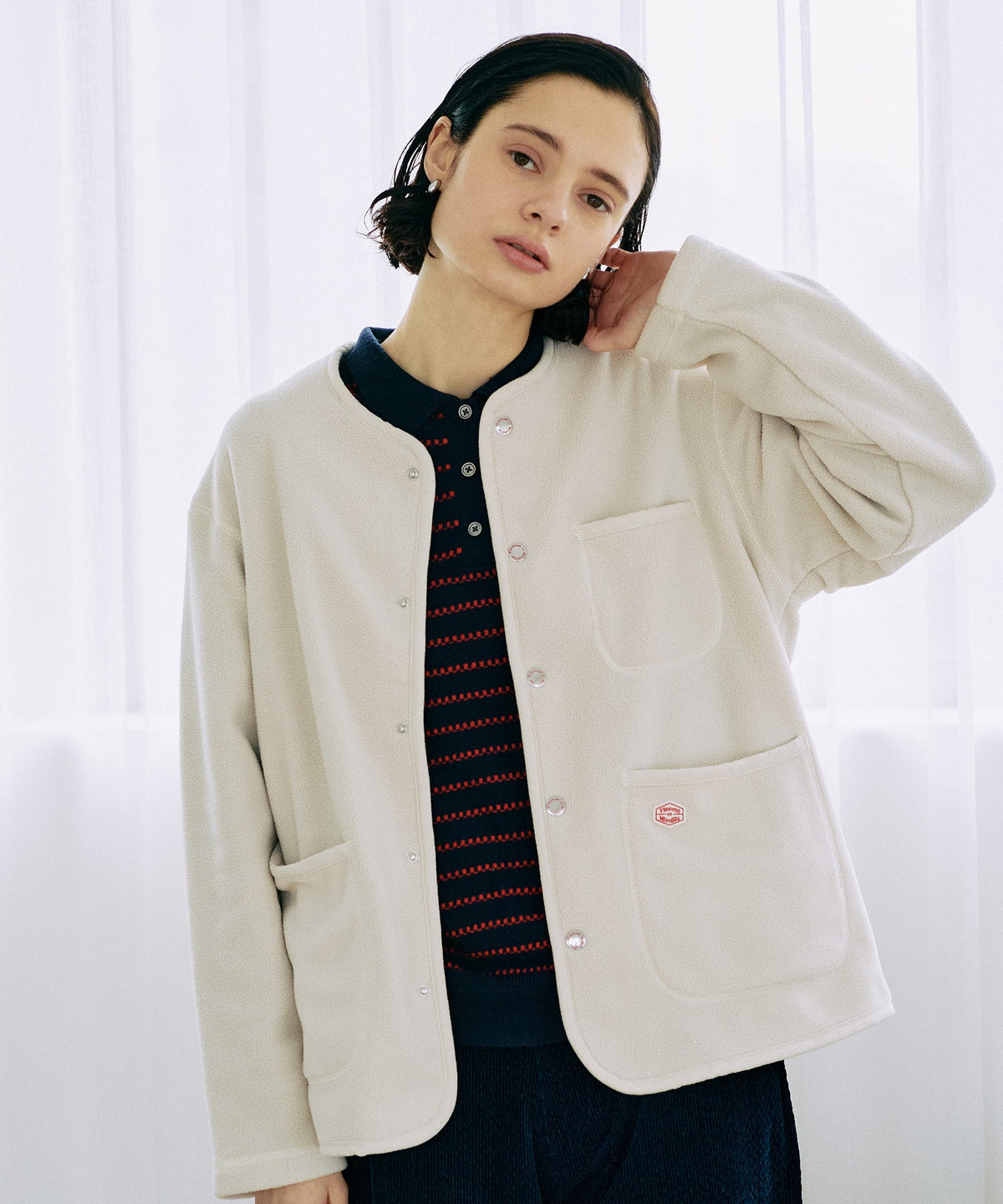 VINCENT ET MIREILLE 】FLEECE CARDIGAN — LA MARINE FRANCAISE