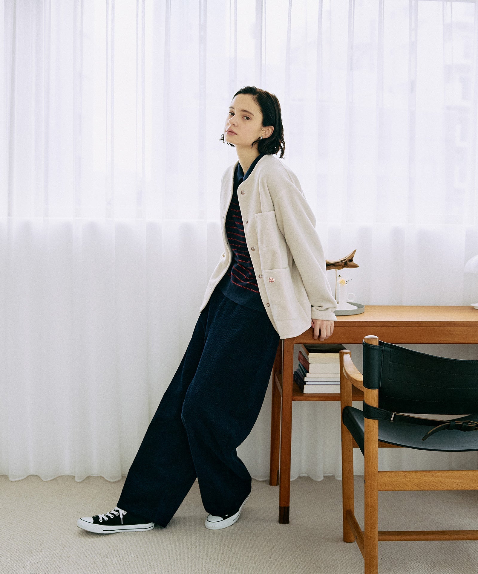 サッカーコーデュロイワイドパンツ