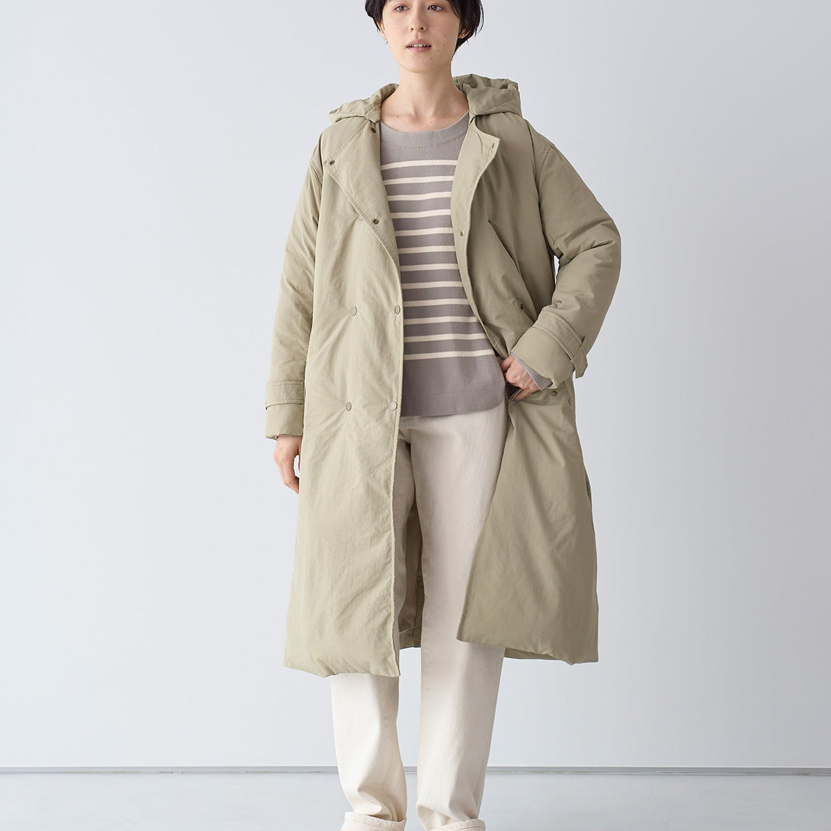 LA MARINE FRANCAISE ダンプ ライナー付きフードコート LA MARINE FRANCAISE ダンプ ライナー付きフードコート