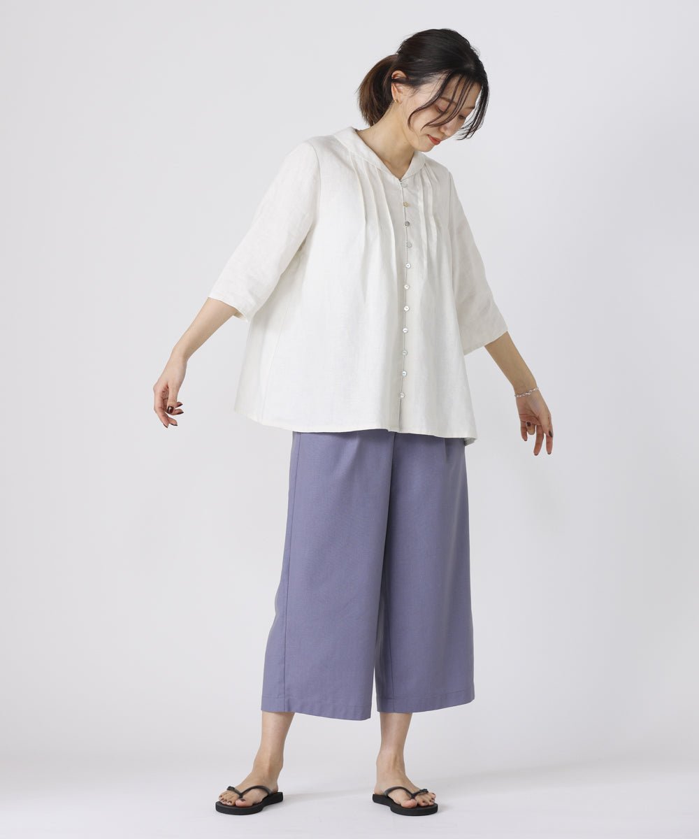 リネンピンタックブラウス - LA MARINE FRANCAISE＠ホワイト：H164 着用サイズ：F